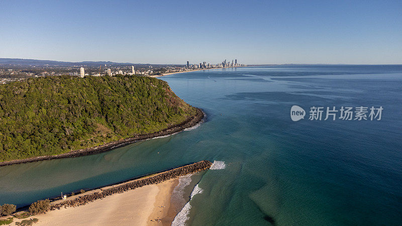 伯利岬和Tallebudgera Creek，伯利岬，黄金海岸，昆士兰州，澳大利亚